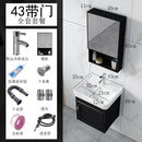 Family Small Toilet Basin Cabinet Combination Wall Mounted Ceramic Washstand Mini Balcony Simple