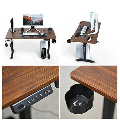 Desiny RGB Height Adjustable Table 140/160cm Electric Standing Desk Computer Table Home Furniture