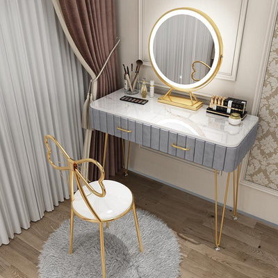 SEVEN Kiwifruit Nordic Dressing Table Bedroom Modern Simple Net Red Ins Style Marble Dressing Table