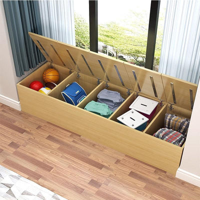 Solid Wood Custom Window Cabinet Utility Window Sill Balcony Storage Cabinet Free Combination Grid