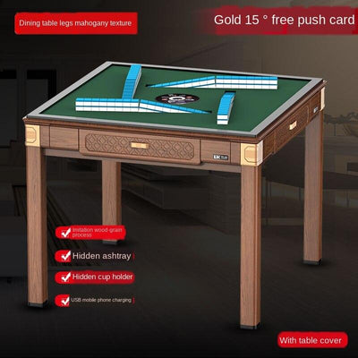 Singapore Auto Mahjong Table With Animal No-push Roller Coaster Mute Machine Full-automatic Foldable