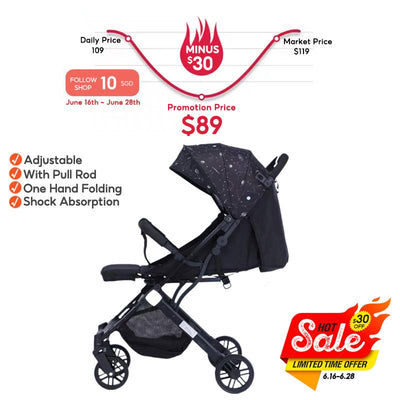 OSAD Baby Stroller Foldable Kids Travel Stroller Lightweight Compact Pram