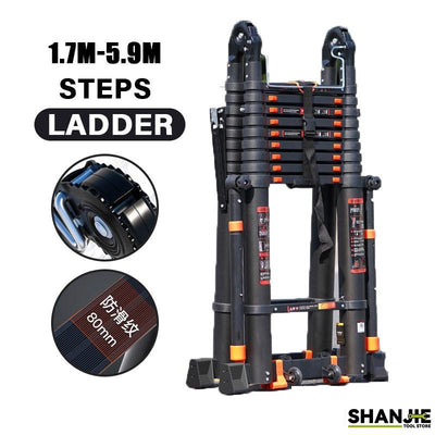 SHANJIE Word Ladder Portable Engineering Stairthickened Stretch Human Aluminum Ladder Alloy Home