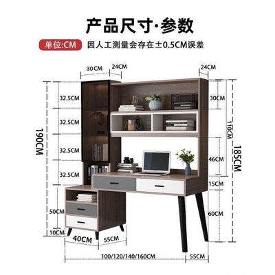 Solid Wood Study Table Computer Table With Bookshelf Environmental Protection Material Office Table