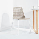 FORTUNE Nordic plastic chairs modern minimalist home backstool creative solid wood dining table