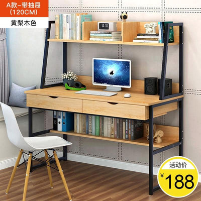 Computer Modern Office Simple Bookshelf Desk Combination Bedroom Small Table