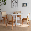 Rattan Chair White Dining Chair Solid Wood Study Chairs Dining Chair