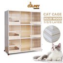 Pet Supplies Cabinet Breeding House Foster Cage Cat Three-layer Solid Wood Large Multi-storey Villa