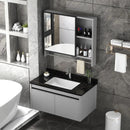 LAL Bathroom Cabinet With Mirror Cabinet Ceramic Basin Bathroom Vanity Cabinet Toilet Luxury Basin