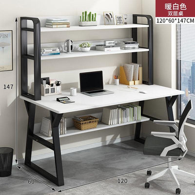 Simple Student Desk With Bookshelf Combination Computer Desk Home Desk