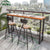 (MUWU) Solid Wood Bar Table Balcony Long Table And Chair Simple Industrial Style High Footed Dining