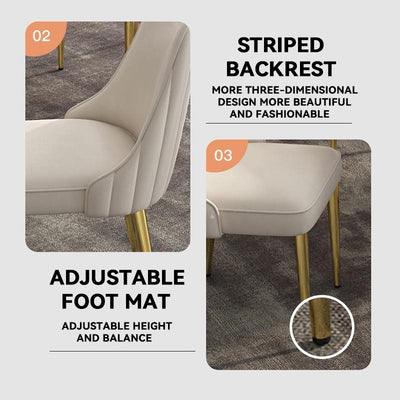 Luxury Dining Chair Household Makeup Chair Upgrade Nordic Dressing Chair Iron Art Negotiation Chair