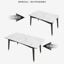 【High Quality】Dining Table Set Sintered Stone Table Set Extendable Marble Table Foldable Friction