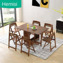 Transformed Table Telescopic Circular Folding Small Dining Table Family Dining Table And Chair