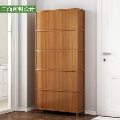 Rattan Bamboo Shoe Rack Shoe Rack Deodorant Breathable Floor Mounted Multi-layer Shoe Cabinet