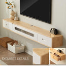 SENBIJU Tv Console Cabinet Solid Wood Wall Hanging TV Cabinet Hanging Wall Living Room Bedroom