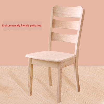 Solid Wooden Dining Chair Family Hotel Restaurant Chair Log Chair