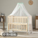 Crib Solid Wood Baby Bed Lacquerless Baby Cradle Foldable Multifunctional Desk Mobile Portable