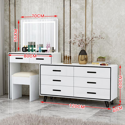 SENBIJU Internet Dresser Bedroom Modern Simple Celebrity Ins Style Makeup Table Small Apartment