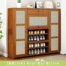 Rattan solid wood Shoe cabinet breathable large capacity deodorant rattan weaving porch cabinet