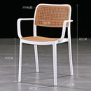 Plastic chair rattan chair household dining chair Nordic stackable armchair