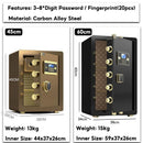 Pl Safe Box Fingerprint Home Password Office Safe Deposit Box Small Anti-theft Alarm Safes Bedside