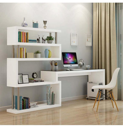 Computer Desktop Home Desk Bookshelf Combination Office Bedroom Writing Student Modern Simple