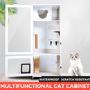 YIPET Solid Wood Cat Nest Household Cat Cage Super Large Luxury Pet Villa Cabinet