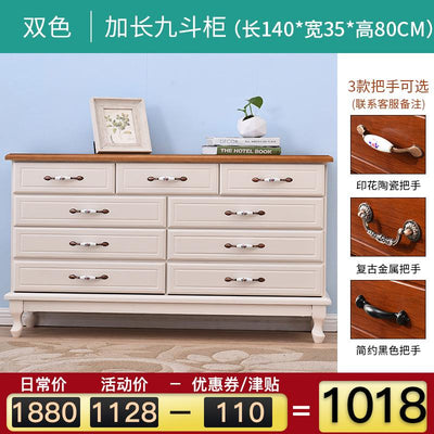 Nordic Solid Wood Simple Modern Bedroom Storage Living Room Cabinet Chest of Drawers Special Price