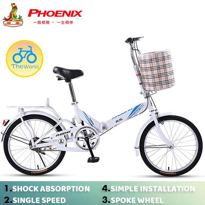 Phoenix🚴‍♀️Folding Bike Spot Road Bikes Ready Stockfolding Bicycles, Women''s Lightweight Portable