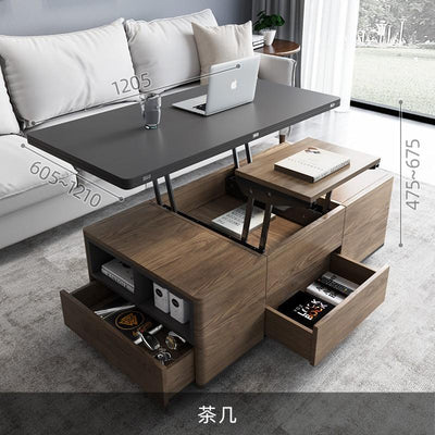 Multifunctional Tea Table and Small Family Contracted Nordic Style Living Room Home Creative Folding