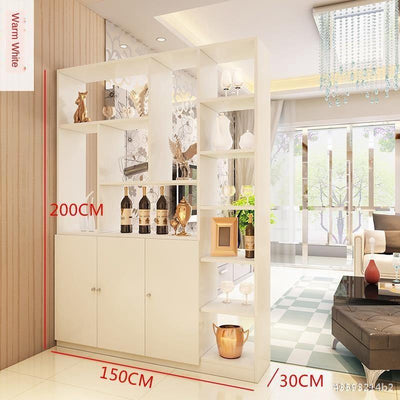 Solid Wood Storage Cabinet Hall Entrance Door Screen bookshelf Partition Space Saver Display Rack