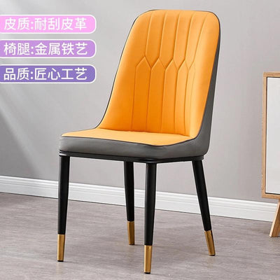 Nordic Luxury Dining Chair Iron Home Leisure Simple Back Chair