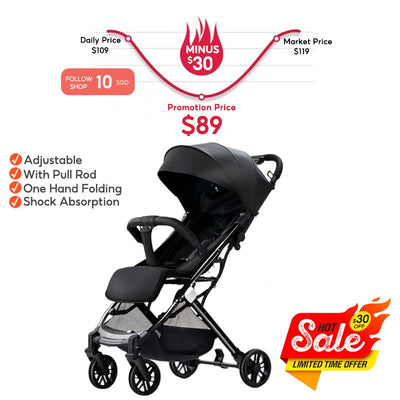 OSAD Baby Stroller Foldable Kids Travel Stroller Lightweight Compact Pram