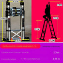 Thickened Aluminum Alloy Multi-function Telescopic Engineering Ladder Portable Herringbone Household