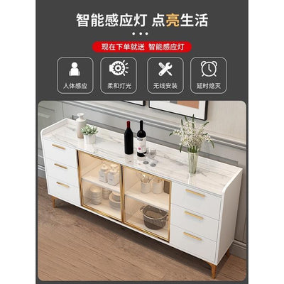 Zcm Sideboard Kitchen Cabinet Cupboard Household Kitchen Storage Rack Locker Tea Cabinet Wine