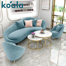 Koala Curved Fabric Sofa Clothing Store Beauty Salon Small Sofa Small Apartment Sofa