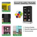 Household Nordic Book shelf Bookshelf Cabinet Multifunctional Iron Glass Door Shelf Storage Cabinet