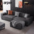 Arper Nordic Light Luxury Sofa Leather Waterproof Living Room Latex Sofa Italian Technology Fabric