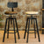 Retro Bar Adjustable Height Round Wooden Counter Bar Chairs For Kitchen Dining Commercial Cafe Shops