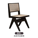 Dining Chair Solid Wood Nordic Rattan Armchair Solid Wood Vintage Style Backrest Furniture Rattan