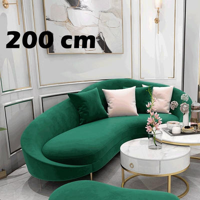 Koala Curved Fabric Sofa Clothing Store Beauty Salon Small Sofa Small Apartment Sofa