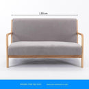 Tong Quxing Single Nordic Solid Wood Lazy Light Luxury Living Room Balcony Tatami Fabric Small Sofa