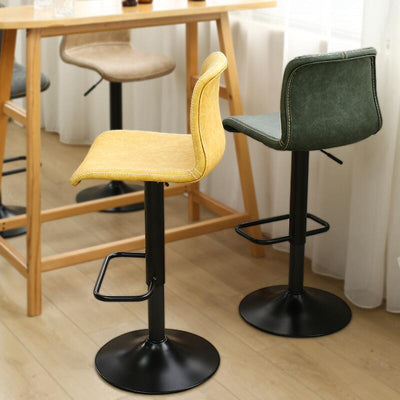 Bar Stool Modern Simple Backrest Lifting Rotary Bar Chair Adjustable Bench PUB / CAFE Metal Base