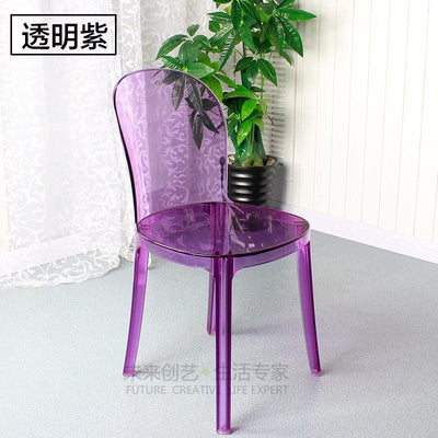 Transparent Chair European Acrylic Casual Creative Soft Bag Dining Chair Simple Personality Plastic