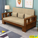 Solid Wood Sofa Bed Multifunctional Sofa Bed Simple Retractable Bed