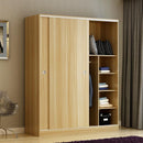 Wardrobe Sliding Door Simple Modern Economy Self-assembly Board 2 Door Large Wardrobe Real Wooden