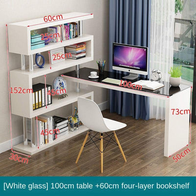 Computer Desktop Home Desk Bookshelf Combination Office Bedroom Writing Student Modern Simple