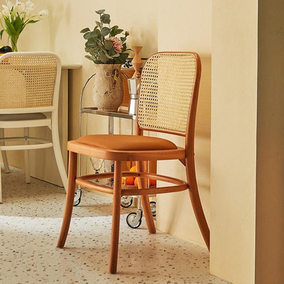 Rattan Chair White Dining Chair Solid Wood Study Chairs Dining Chair