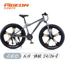 PIGEON Snow 26 Inch Bicycle 4.0 Ultra-wide Tire Shock Absorption Men And Women Variable Speed Beach